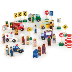 Guidecraft Community & Roadway Essentials* Block Play|Wooden Toys