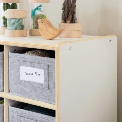 Guidecraft EdQ 8 Cubby Bin Storage Organizer - 30"*Kids Classroom Furniture|Toy Storage Organization