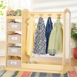 Guidecraft EdQ Dress Up Storage with Bins*Kids Classroom Furniture|Pretend Play