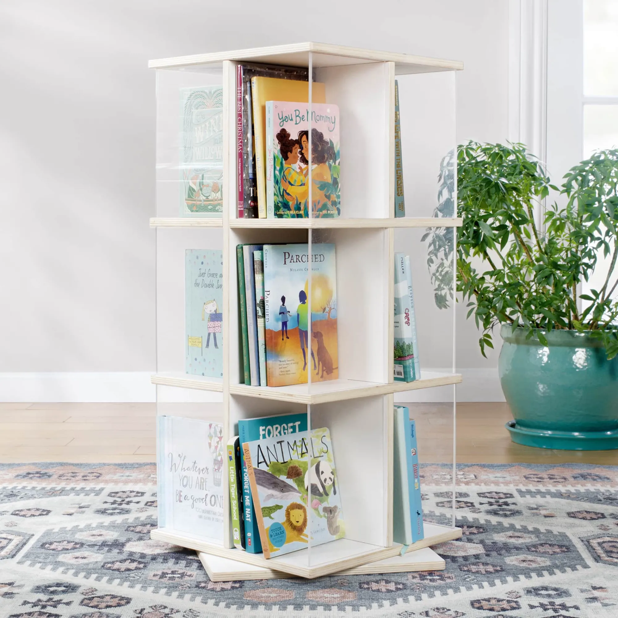 Guidecraft EdQ Rotating Book Display 3 Tier*Kids Classroom Furniture|Edq Essentials