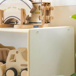 Guidecraft EdQ 2-Shelf Open Storage with Bins - 30"*Kids Classroom Furniture|Toy Storage Organization