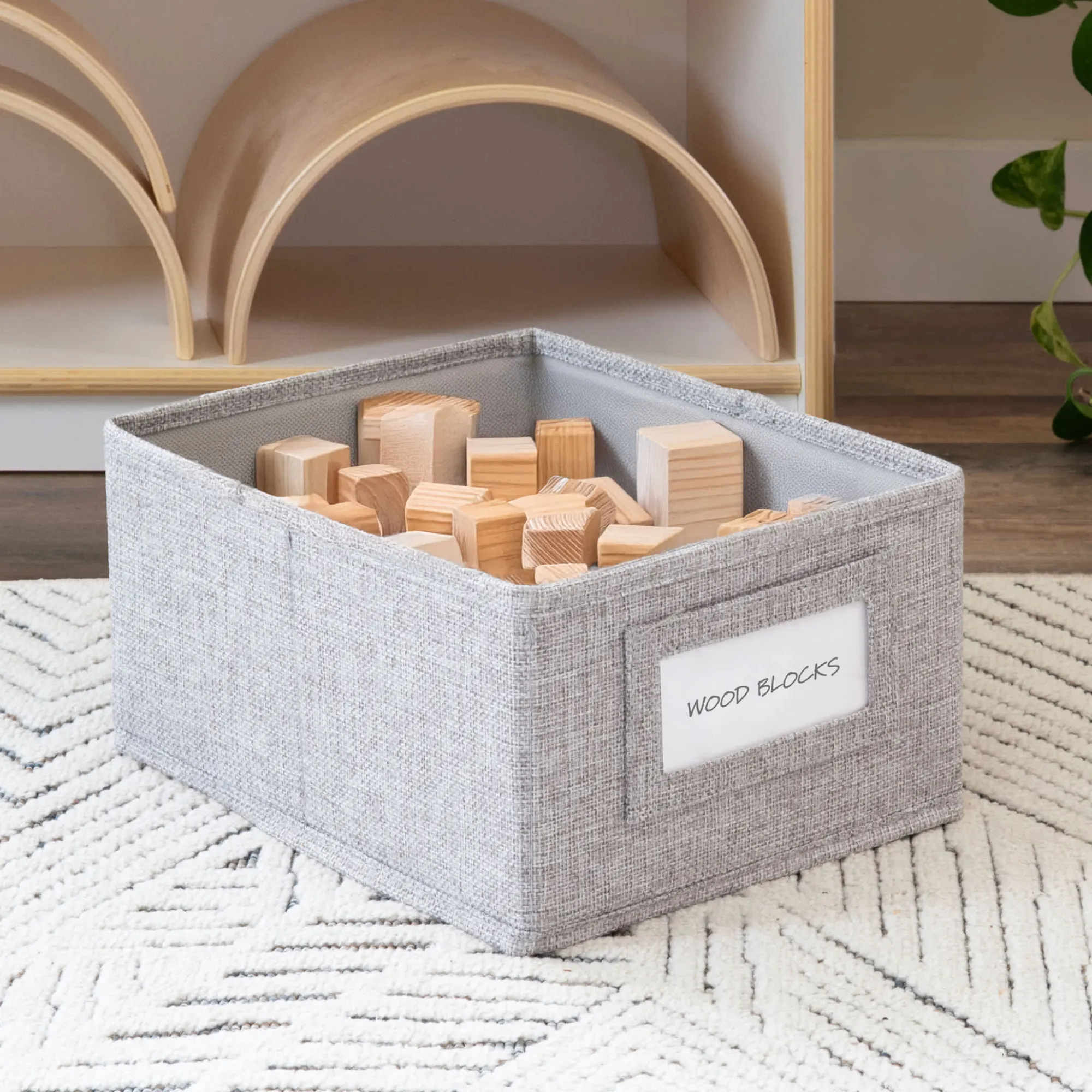 Guidecraft EdQ Shelves and 5 Bin Storage Unit - 30"*Kids Classroom Furniture|Edq Essentials
