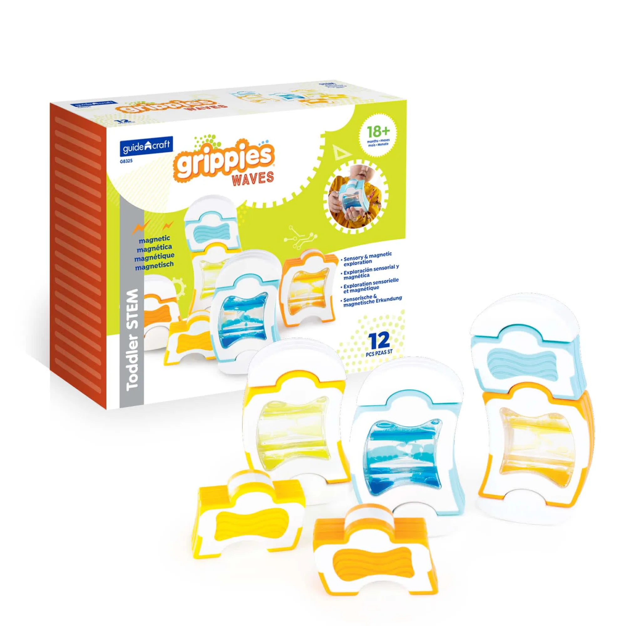 Guidecraft Grippies® Waves* Sensory Toys|Early Learning Skill Builders