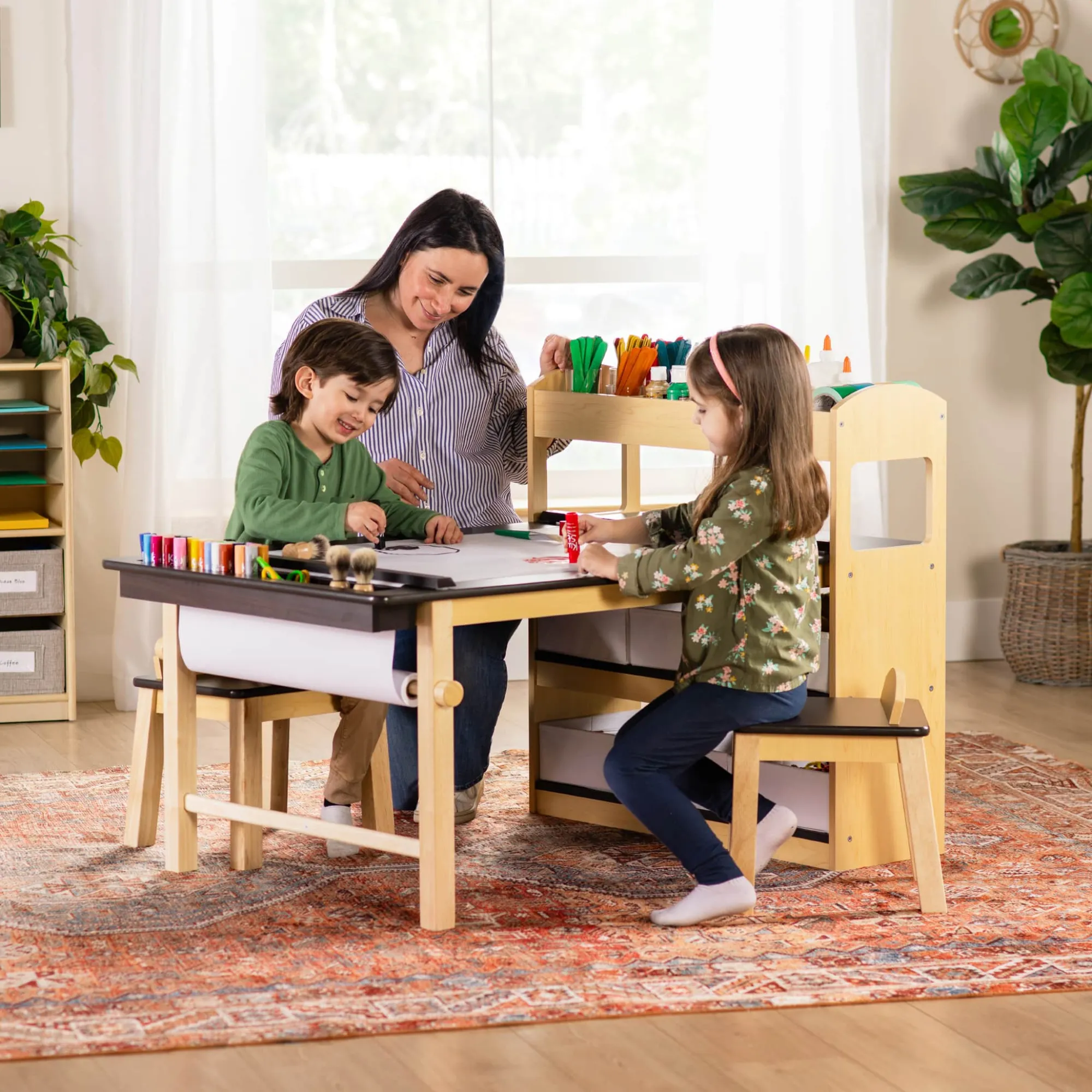 Guidecraft Kids' Deluxe Art Center*Kids Classroom Furniture|Kids' Art Tables