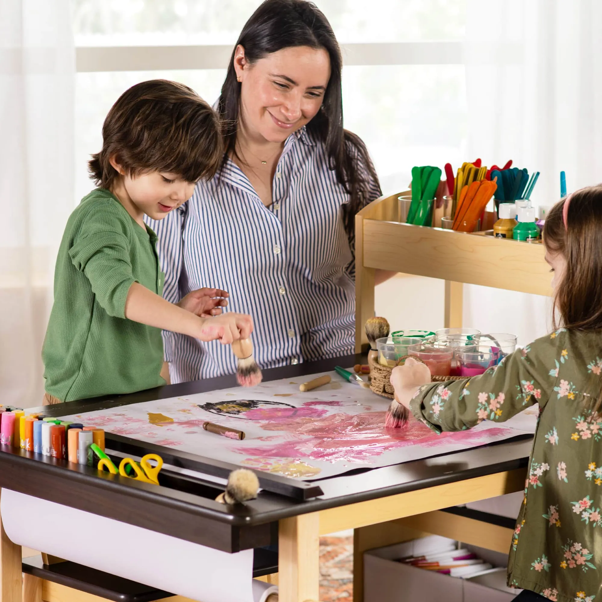 Guidecraft Kids' Deluxe Art Center*Kids Classroom Furniture|Kids' Art Tables