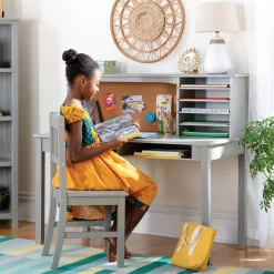 Guidecraft Kids' Media Desk, Hutch and Chair Set*Kids Kids' Desks, Tables And Chairs