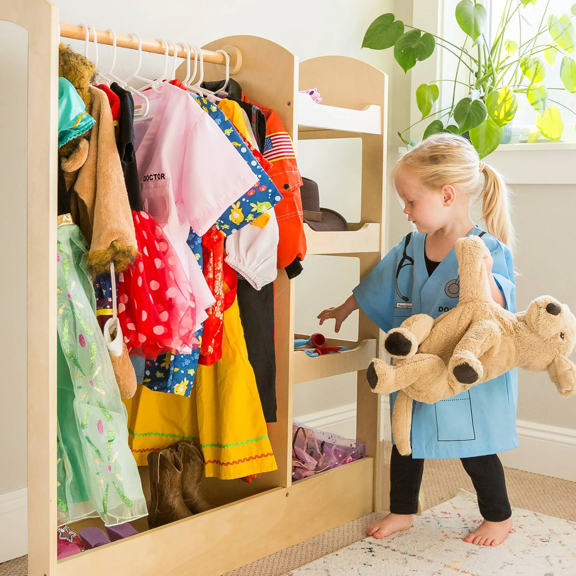 Guidecraft Kids' See and Store Dress-Up Center*Kids Pretend Play