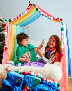 Guidecraft Sarah's Silks Double Rainbow Playsilk*Kids Sensory Toys|Sensory Play