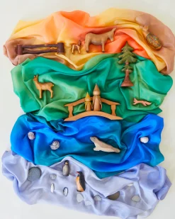 Guidecraft Sarah's Silks Earth Playsilk Set*Kids Sensory Toys|Sensory Play
