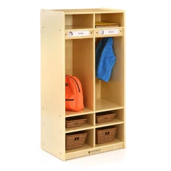 Guidecraft 2-Section Locker - Birch Plywood* Classroom Furniture