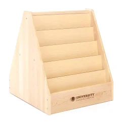 Guidecraft 5-Shelf Book Display - Solid Maple - 28"* Classroom Furniture