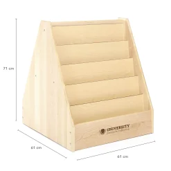 Guidecraft 5-Shelf Book Display - Solid Maple - 28