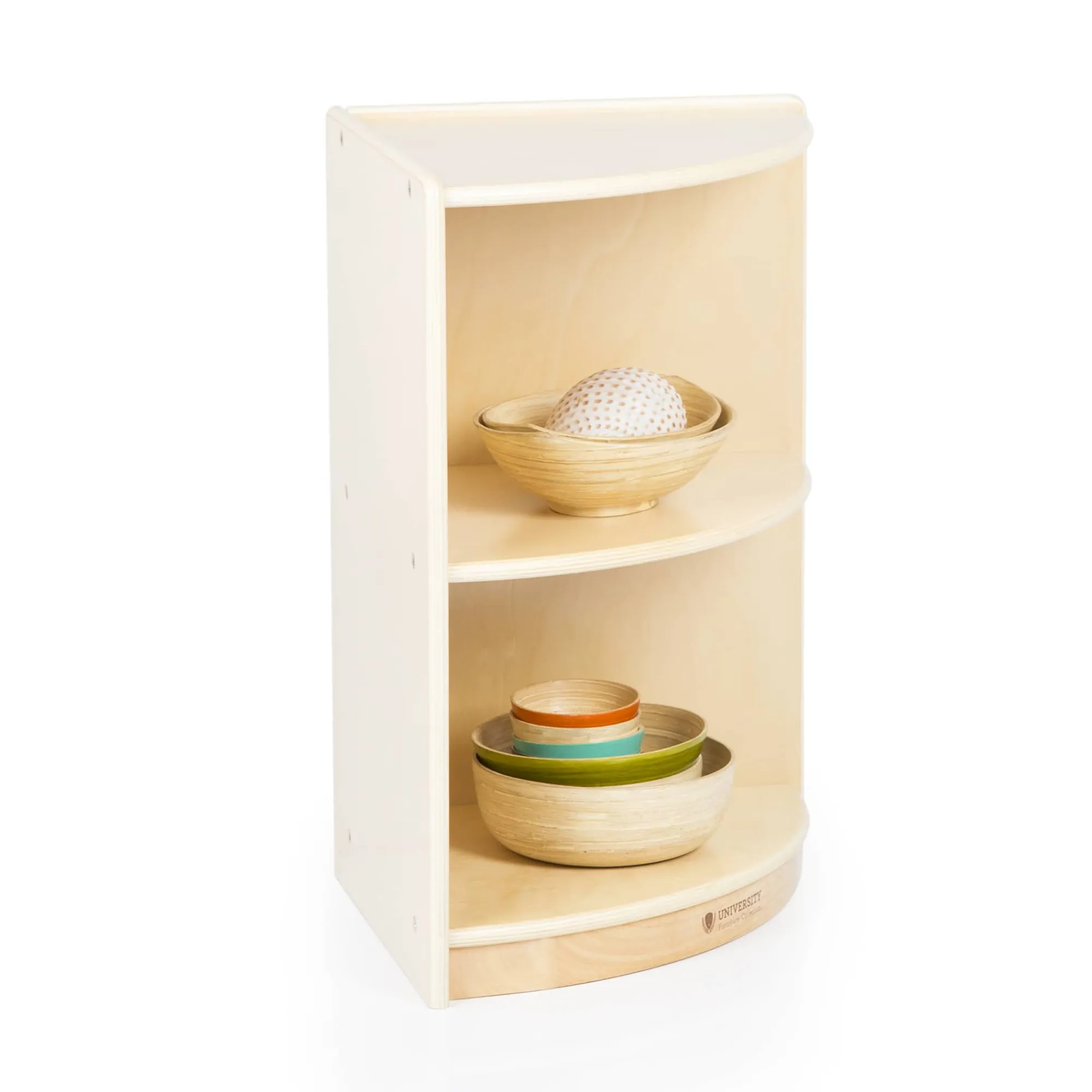 Guidecraft 2-Shelf End Curved Storage - 24"*Kids Toy Storage Organization