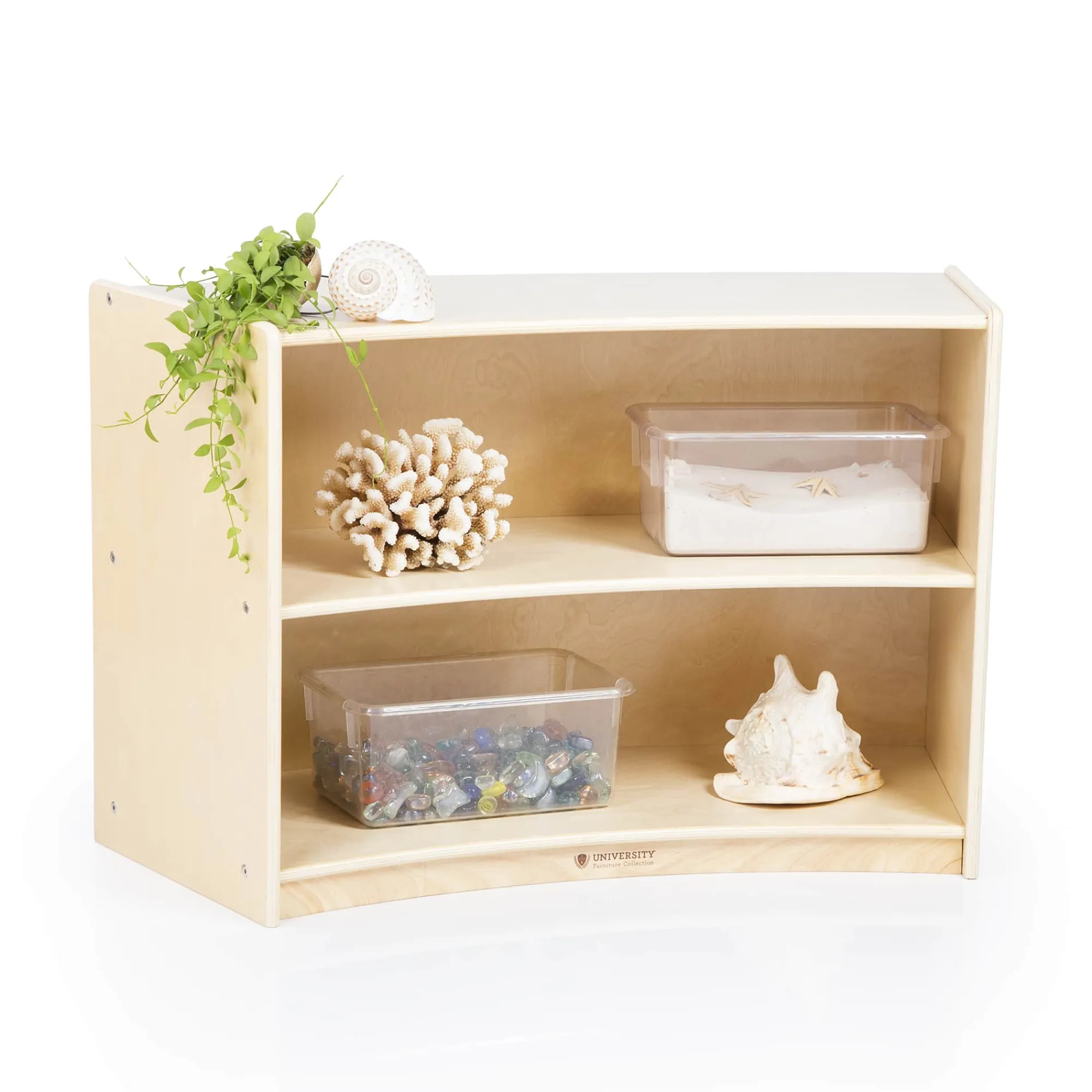 Guidecraft 2-Shelf Right Curved Storage - 24"*Kids Toy Storage Organization