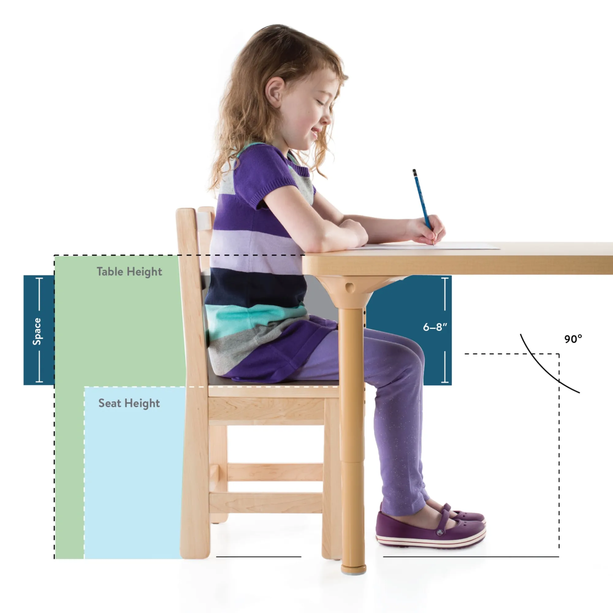 Guidecraft Stacking Wood Chair 36cm (14") - Set of 4* Classroom Furniture